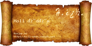 Holl Ádám névjegykártya